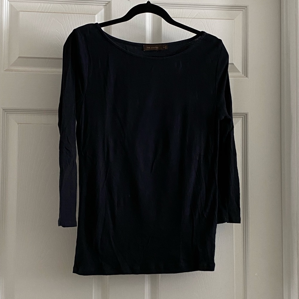The Limited Ribbed 3/4 Sleeve Top sz M